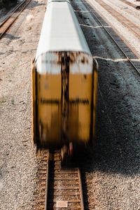 High angle view of railroad track