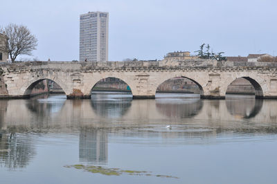 Bridge over river in city