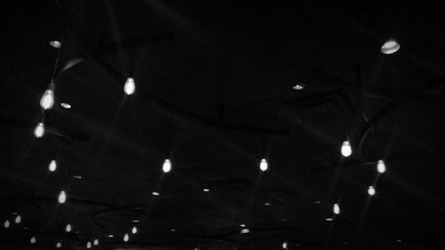 Illuminated lights at night