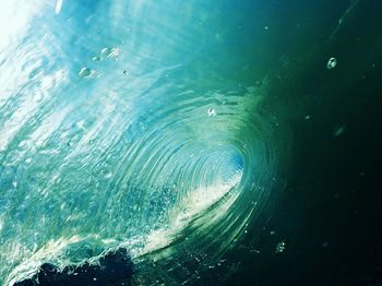 Scenic view of sea against blue sky