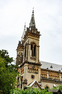 Low angle view of traditional building against sky