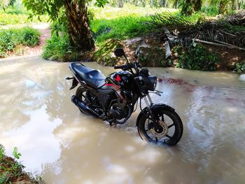 Bicycle in water