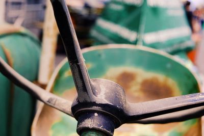 Close-up of cropped metal structure