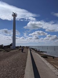 View of sea against cloudy sky