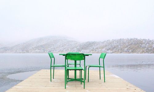 Scenic view of calm lake