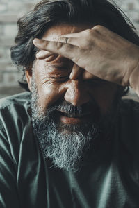 Close-up of man looking away