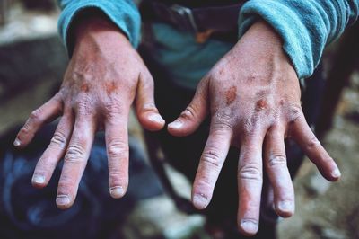 Close-up of hands