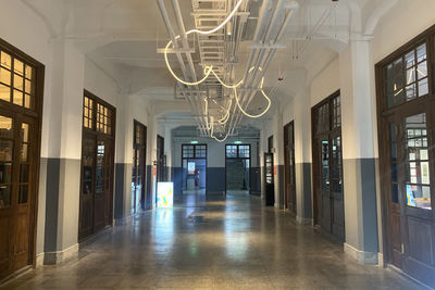 Empty corridor of building