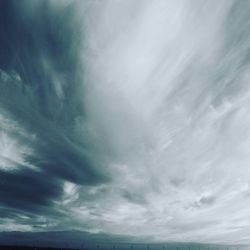 Low angle view of storm clouds in sky