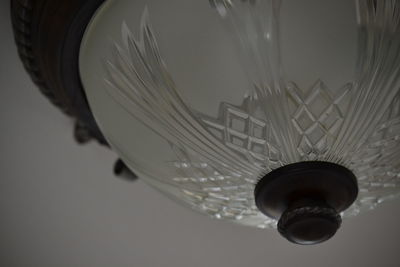 Low angle view of illuminated lamp