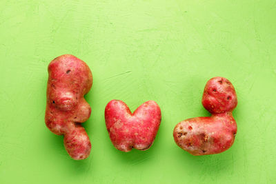 Close-up of heart shape over white background