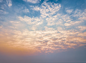 Low angle view of sky during sunset