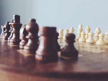 Close-up of chess pieces