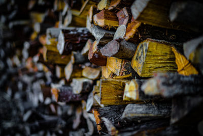 Full frame shot of logs