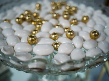 Close-up of pearl jewelry