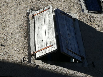 Shadow of building on wall