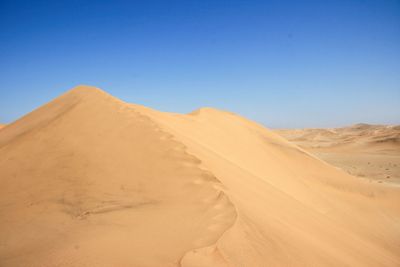 Sand dunes and patterns in nature along skeleton coast, nambia.