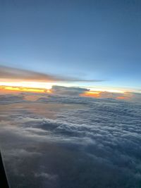 Scenic view of cloudscape against sky during sunset