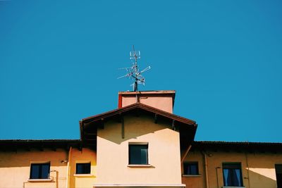 Television aerial on the rooftop