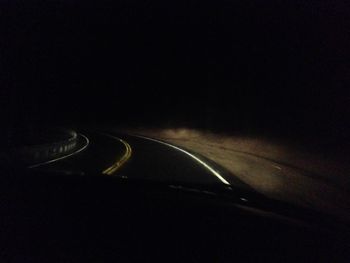 View of road at night