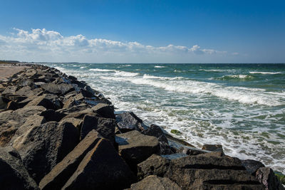 Scenic view of sea against sky