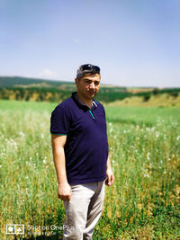 Man standing on field