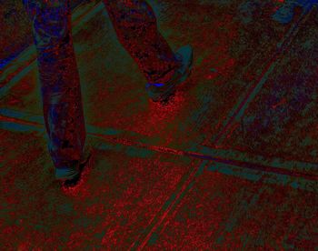 Full frame shot of red wall