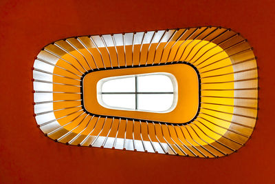 Directly above shot of spiral staircase