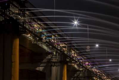 Banpo bridge over han river against sky in city at night