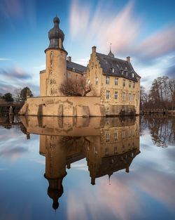 Castle gemen with water reflection