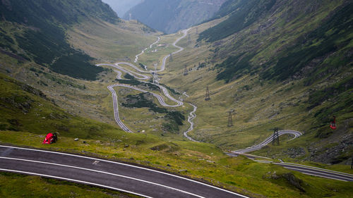 Country road passing through mountains