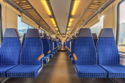 Interior of train carriage