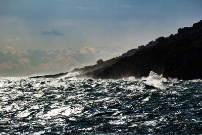 Scenic view of sea against sky