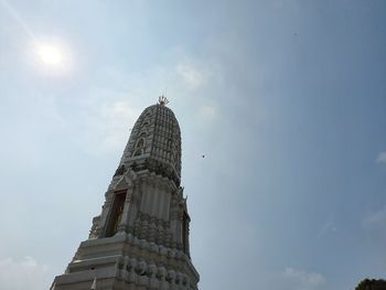 Low angle view of temple building against sky