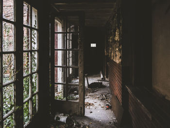 Interior of abandoned building