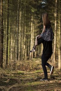 Woman in forest