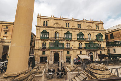 Low angle view of building against sky