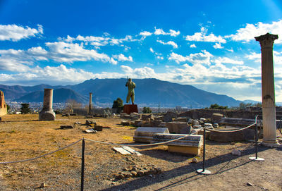 Pompeii, ancient archaeological excavations without tourists because of the crown virus covid-19