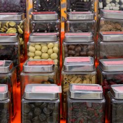 Close-up of multi colored for sale at market stall