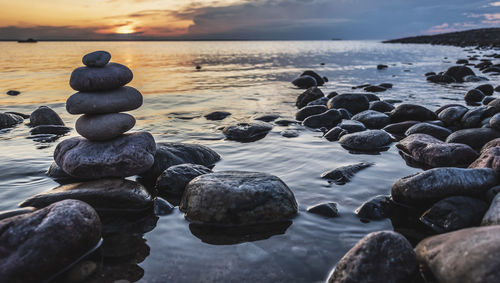 Rocks on sea shore