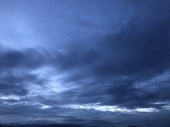 Low angle view of cloudy sky