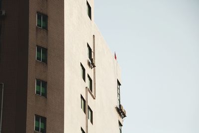 Low angle view of building against clear sky