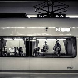 Train at railroad station platform