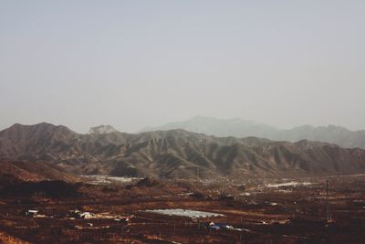 View of mountain range against the sky