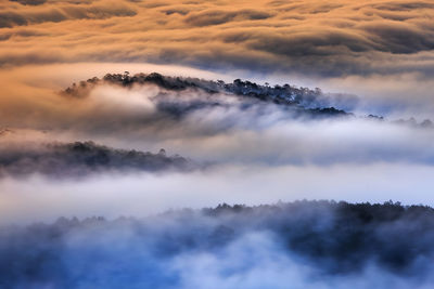 Scenic view of clouds at sunset