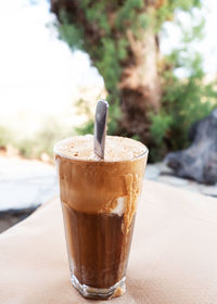 Close-up of drink on table