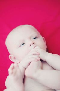 Close-up of cute baby girl