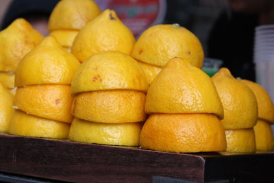 Close-up of fruits for sale at market stall