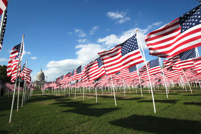 American flag memorial