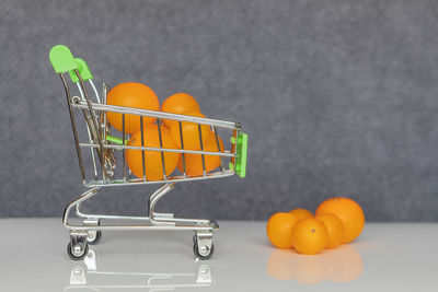 Close-up of orange fruit on table